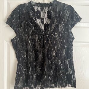 The Limited Black Lace Blouse